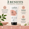 CINIA Botanicals Ceramide & Vitamin C Face Wash | Gentle Cleansing with Ceramide Complex, Vitamin C & Glycerin | Nourish & Refresh | For All Skin Types | 100 ml