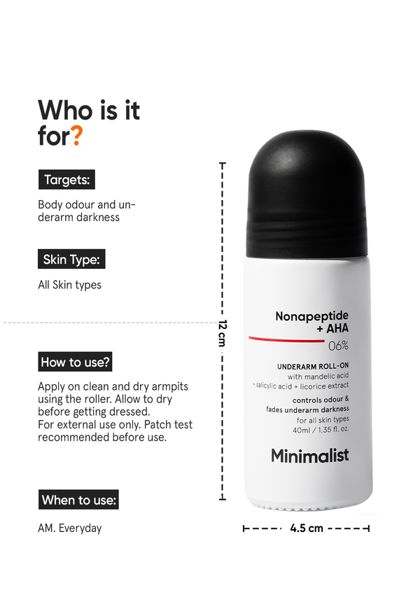 Nonapeptide + AHA 6% Underarm Roll-On