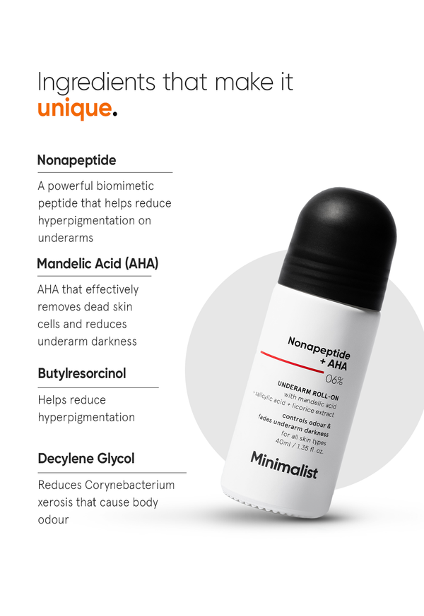 Nonapeptide + AHA 6% Underarm Roll-On